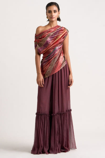 Multicolour gemstone printed top