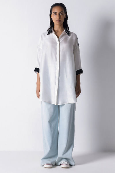 White long embroidered shirt
