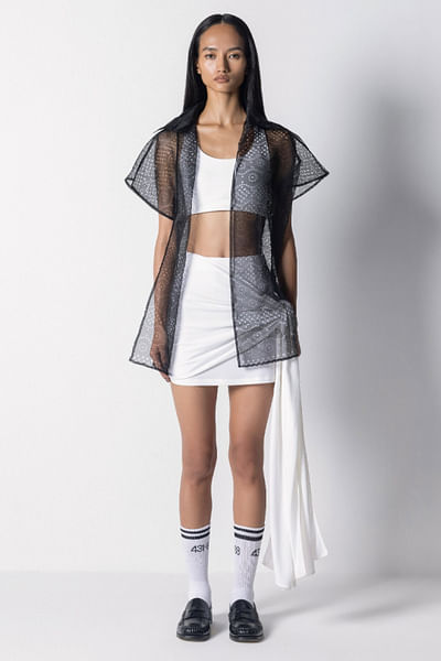 Black organza jacket