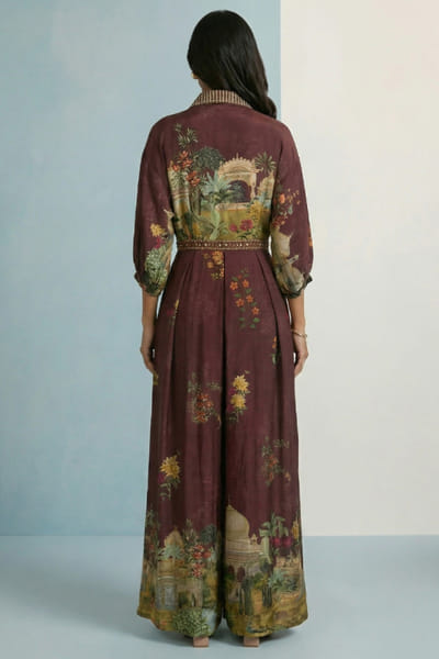 Kalista Dark brown printed jumpsuit KALIAPR26D142800