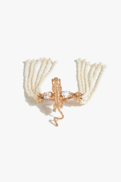 Rose gold pearl embellished ring