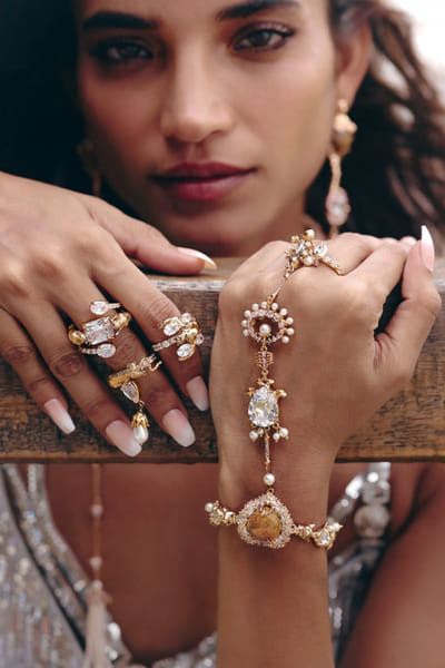 Rose gold leopard motif ring