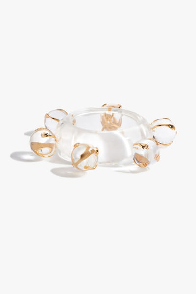 Outhouse Gold and silver crystal embellished bangle OUTHJUN26D246632