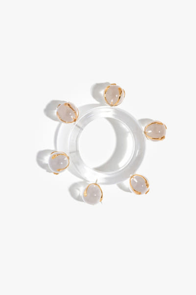 Outhouse Gold and silver crystal embellished bangle OUTHJUN26D246632