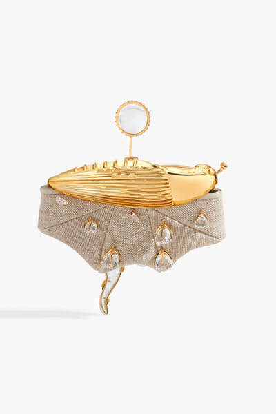 Outhouse Gold crystal embellished bag OUTHJUN26D246646