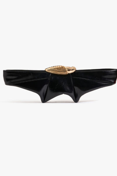 Outhouse Black and silver sculpted clutch OUTHJUN26D246653