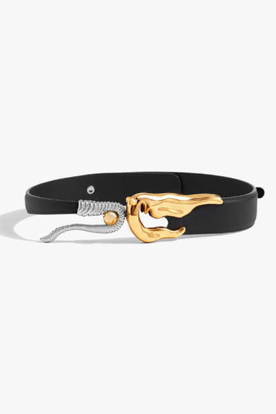 Outhouse Gold and silver sculpted belt OUTHJUN26D246643