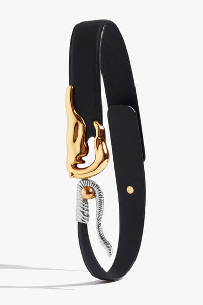 Outhouse Gold and silver sculpted belt OUTHJUN26D246643