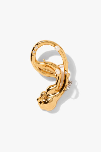 Outhouse Gold and silver crystal embellished brooch OUTHJUN26D246631