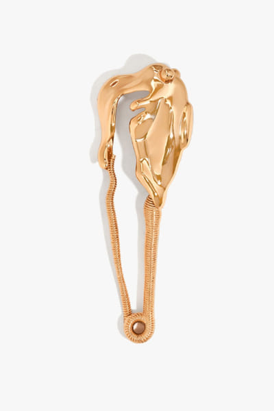 Outhouse Gold sculpted statement brooch OUTHJUN26D246624