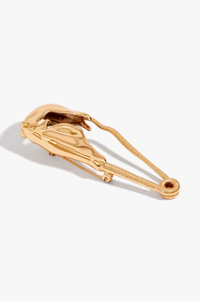 Outhouse Gold statement brooch OUTHJUN26D246625
