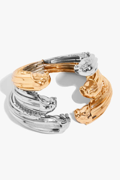 Outhouse Gold and silver sculpted choker OUTHJUN26D246636