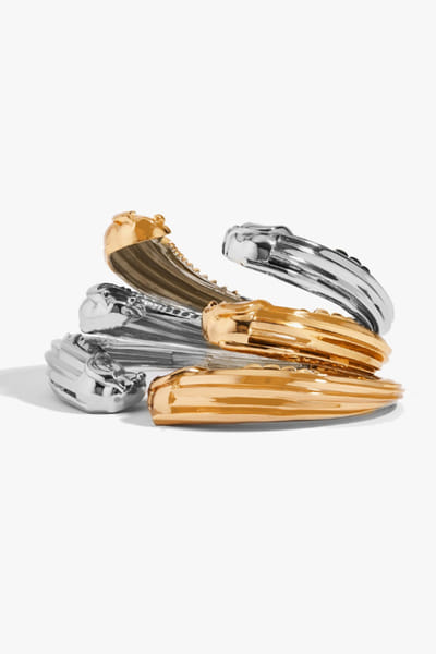Outhouse Gold and silver sculpted choker OUTHJUN26D246636