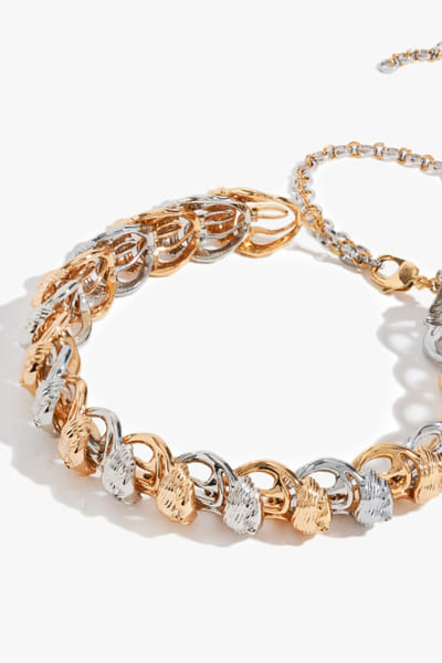 Outhouse Gold silver sculpted choker OUTHJUN26D246626