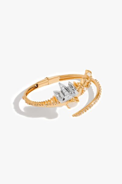 Outhouse Gold pearl and zircon embellished handcuff OUTHJUN26D146284