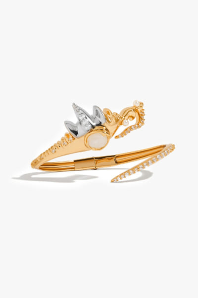 Outhouse Gold pearl and zircon embellished handcuff OUTHJUN26D146284