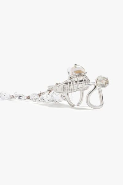 Outhouse Silver crystal embellished nail ring OUTHJUN26D246635