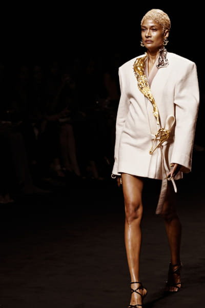 Outhouse Gold and silver pearl embellished lapel collar OUTHJUN26D146296