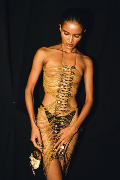 Outhouse Gold crystal embellished dress OUTHJUN26D246638