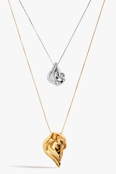 Outhouse Gold and silver layered necklace OUTHJUN26D146291