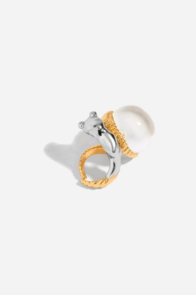 Outhouse Gold and silver crystal embellished ring OUTHJUN26D146309