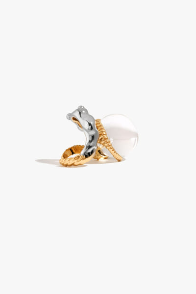 Outhouse Gold and silver crystal embellished ring OUTHJUN26D146309