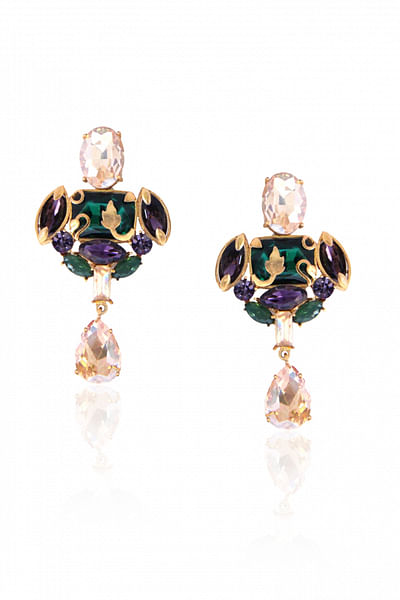 Gold grapevine earrings