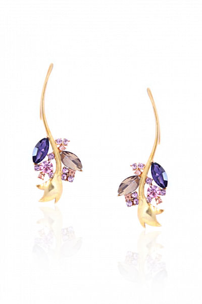 Multicoloured floral earrings