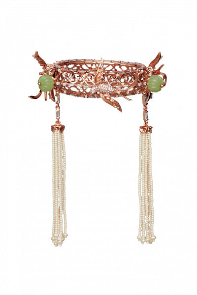 Gold tassel bracelet