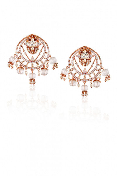 Rose gold crystal earrings