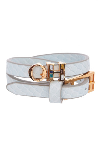 Powder blue double wrap bracelet