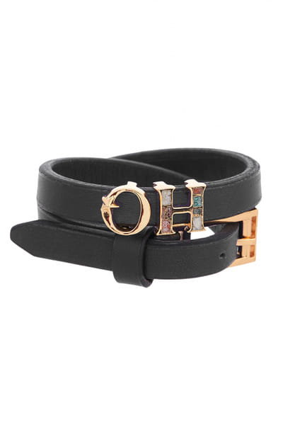 Black double wrap bracelet