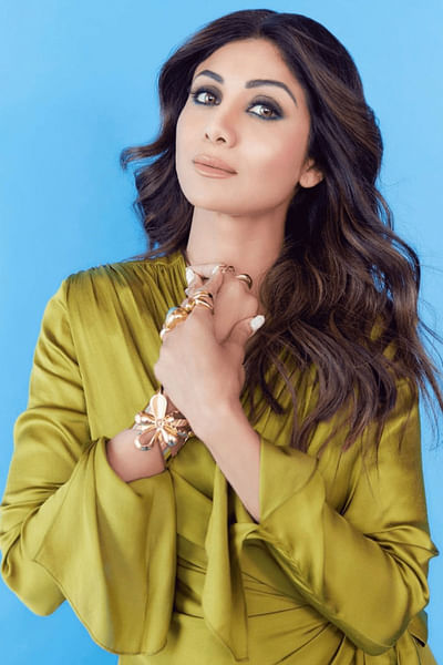 Gold plated floral cuff bracelet