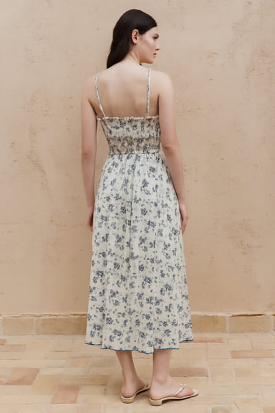 Shruti Sancheti Ecru floral printed maxi dress SHRUJUN26D147579