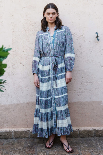 Shruti Sancheti Lilac floral printed maxi dress SHRUJUN26D147580