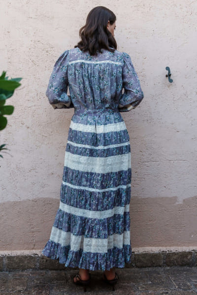 Shruti Sancheti Lilac floral printed maxi dress SHRUJUN26D147580