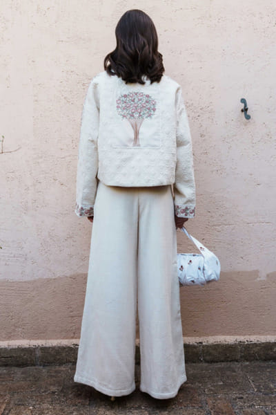 Shruti Sancheti Ecru embroidered jacket SHRUJUN26D147584