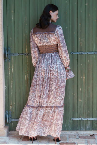 Shruti Sancheti Onion pink paisley print maxi dress SHRUJUN26D147586