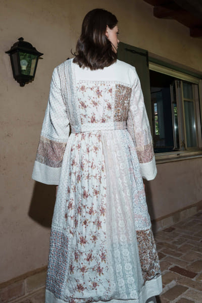 Shruti Sancheti White print embroidered belted jacket SHRUJUN26D147610