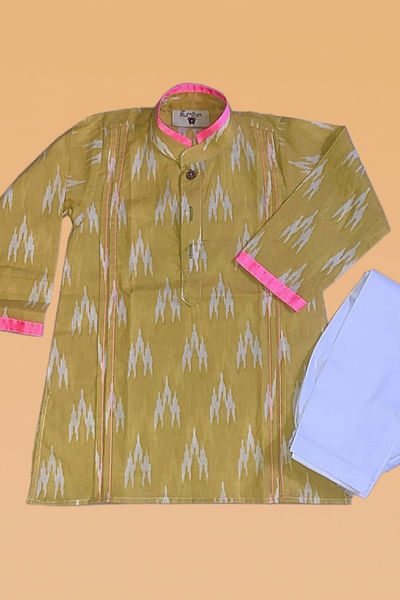 Printed cotton kurta set