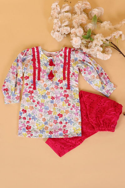 Floral printed kurta set