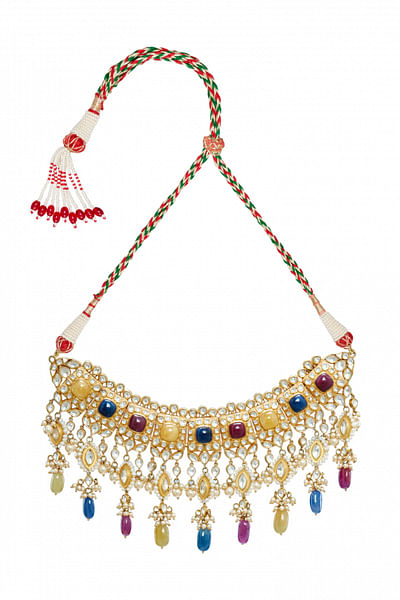 Multicolor stone necklace