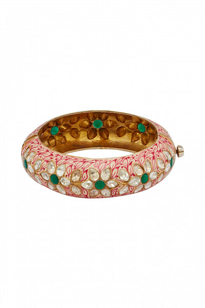 Pink and green bangle