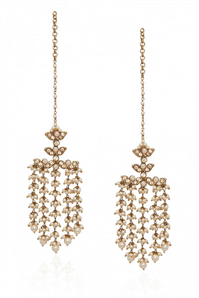 Gold chandelier earrings