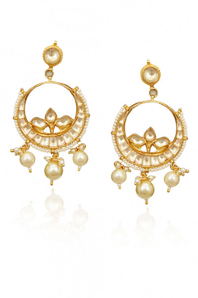Kundan chaandbali earrings