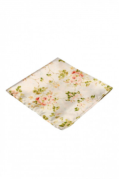 Floral printed pocket square