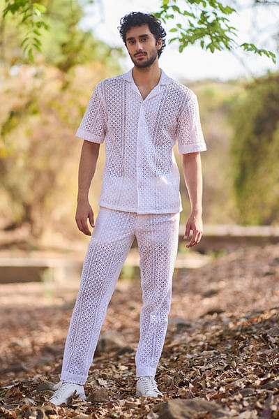 White crochet shirt