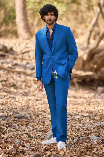 Blue denim blazer