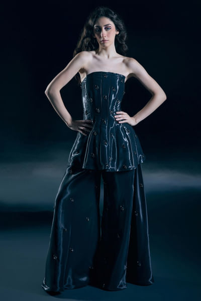 Eclipse black beaded co-ord set