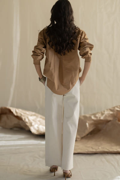 Pooja Keyur White embroidered denim pants POOJMAY26D145089